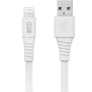 Cabo Iphone/Lightning i2GO Basic 1,2m 2,4A PVC Flexível Flat Branco