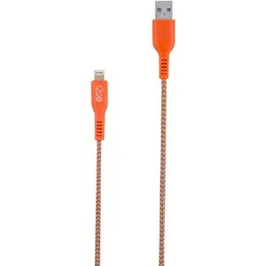 Cabo Iphone/Lightning i2GO by Sertões 1,2m 3A Nylon Trançado Laranja/Cinza - Edição Limitada