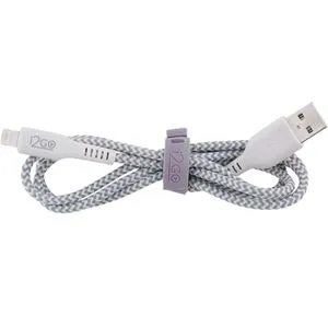 Cabo Iphone/Lightning i2GO Pro 1m 2A Nylon Trançado Branco