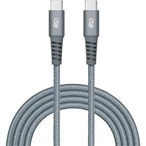 Cabo USB-C + USB-C i2GO Pro 2m 3A Nylon Trançado Chumbo