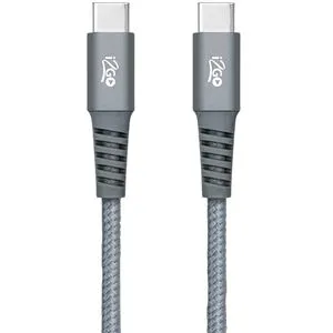 Cabo USB-C + USB-C i2GO Pro 2m 3A Nylon Trançado Chumbo