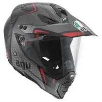Capacete AGV AX-8 Dual Evo GT com Viseira Preto/Vermelho