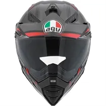 Capacete AGV AX-8 Dual Evo GT com Viseira Preto/Vermelho