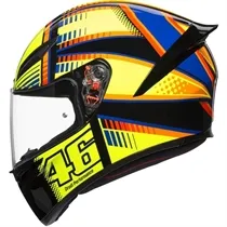 Capacete AGV K1 Soleluna 15 Preto/Amarelo (Valentino Rossi)
