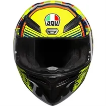 Capacete AGV K1 Soleluna 15 Preto/Amarelo (Valentino Rossi)