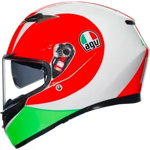Capacete AGV K3 Mugello 2018 Branco/Verde - Valentino Rossi (Com Viseira Solar)