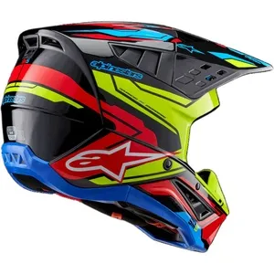 Capacete Alpinestars SM5 Action 2 - Preto/Amarelo/Vermelho