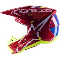 Capacete Alpinestars SM5 Action - Vermelho/Branco/Amarelo