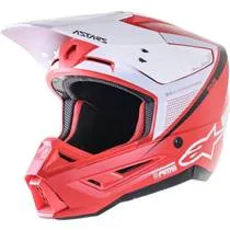 Capacete Alpinestars SM5 Rayon - Branco/Vermelho