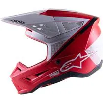 Capacete Alpinestars SM5 Rayon - Branco/Vermelho