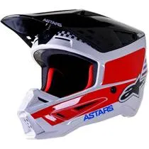 Capacete Alpinestars SM5 Speed - Branco/Azul/Vermelho