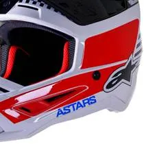 Capacete Alpinestars SM5 Speed - Branco/Azul/Vermelho