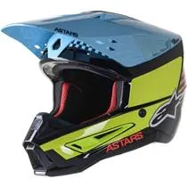 Capacete Alpinestars SM5 Speed - Preto/Amarelo/Azul