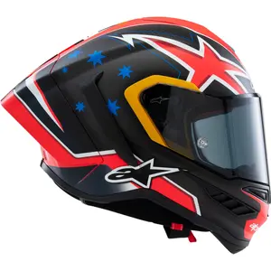 Capacete Alpinestars Supertech R10 Jack Miller LE - Preto/Vermelho Fosco (Fibra de Carbono)