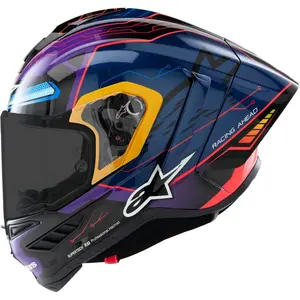 Capacete Alpinestars Supertech R10 Martinator LE R01 Azul/Roxo/Vermelho (Fibra de Carbono)