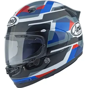 Capacete Arai Quantic Abstract - Preto/Azul/Branco/Vermelho