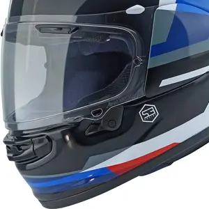 Capacete Arai Quantic Abstract - Preto/Azul/Branco/Vermelho