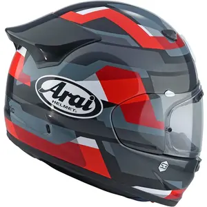 Capacete Arai Quantic Abstract - Preto/Vermelho/Cinza
