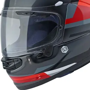 Capacete Arai Quantic Abstract - Preto/Vermelho/Cinza