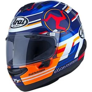 Capacete Arai RX-7V Evo Isle Of Man 2024 - Azul/Laranja/Vermelho