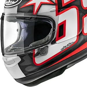 Capacete Arai RX-7V Evo Nicky Reset - Preto/Vermelho/Branco