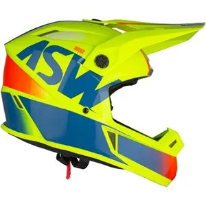 Capacete ASW Bridge - Amarelo/Azul Fluor