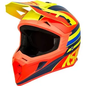 Capacete ASW Core Torn - Amarelo/Laranja/Azul Fluor