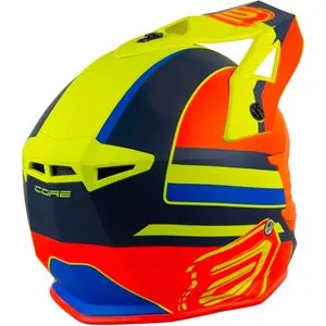 Capacete ASW Core Torn - Amarelo/Laranja/Azul Fluor