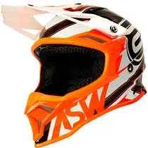 Capacete ASW Fusion 2.0 Blade Preto/Laranja/Branco