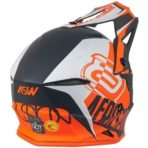 Capacete ASW Fusion 2.0 Dash - Laranja/Cinza/Branco