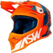 Capacete ASW Fusion 2.0 Seecker Laranja/Azul/Branco
