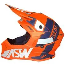 Capacete ASW Fusion 2.0 Seecker Laranja/Azul/Branco