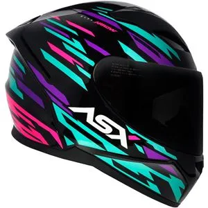 Capacete ASX City Arrow - Preto/Azul/Roxo