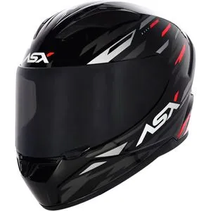 Capacete ASX City Arrow - Preto/Cinza/Vermelho