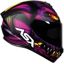 Capacete ASX Draken Raptor - Roxo/Preto Fosco