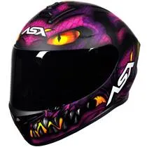 Capacete ASX Draken Raptor - Roxo/Preto Fosco