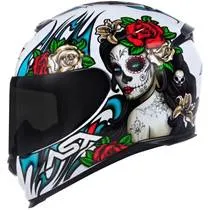 Capacete ASX Eagle Catrina - Branco/Azul/Vermelho