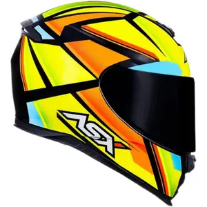 Capacete ASX Eagle Explorer - Amarelo/Azul/Preto