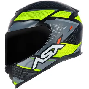 Capacete ASX Eagle Fast - Preto/Amarelo/Cinza