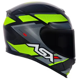 Capacete ASX Eagle Fast - Preto/Amarelo/Cinza