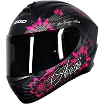 Capacete Axxis Draken Butterfly Preto/Rosa Fosco