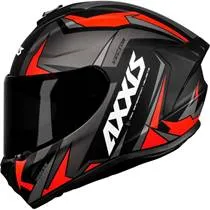 Capacete Axxis Draken Vector - Preto/Cinza/Vermelho Fosco