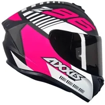 Capacete Axxis Draken Z96 Preto/Rosa Fosco