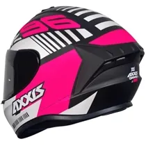 Capacete Axxis Draken Z96 Preto/Rosa Fosco