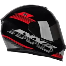 Capacete Axxis Eagle Logo Preto/Cinza/Vermelho