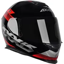 Capacete Axxis Eagle Logo Preto/Cinza/Vermelho