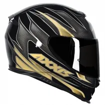 Capacete Axxis Eagle Speed Preto/Dourado