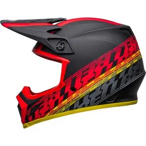 Capacete Bell MX-9 MIPS Offset Preto/Vermelho Fosco