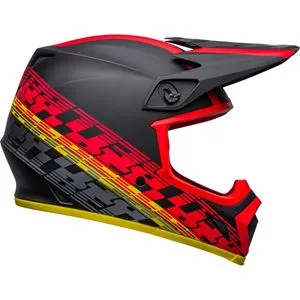 Capacete Bell MX-9 MIPS Offset Preto/Vermelho Fosco