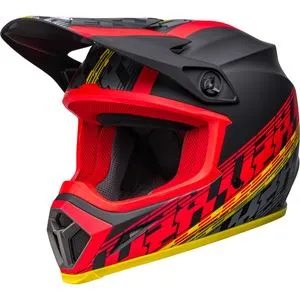Capacete Bell MX-9 MIPS Offset Preto/Vermelho Fosco
